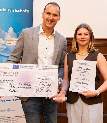 Danny Jäckel bei der Preisübergabe